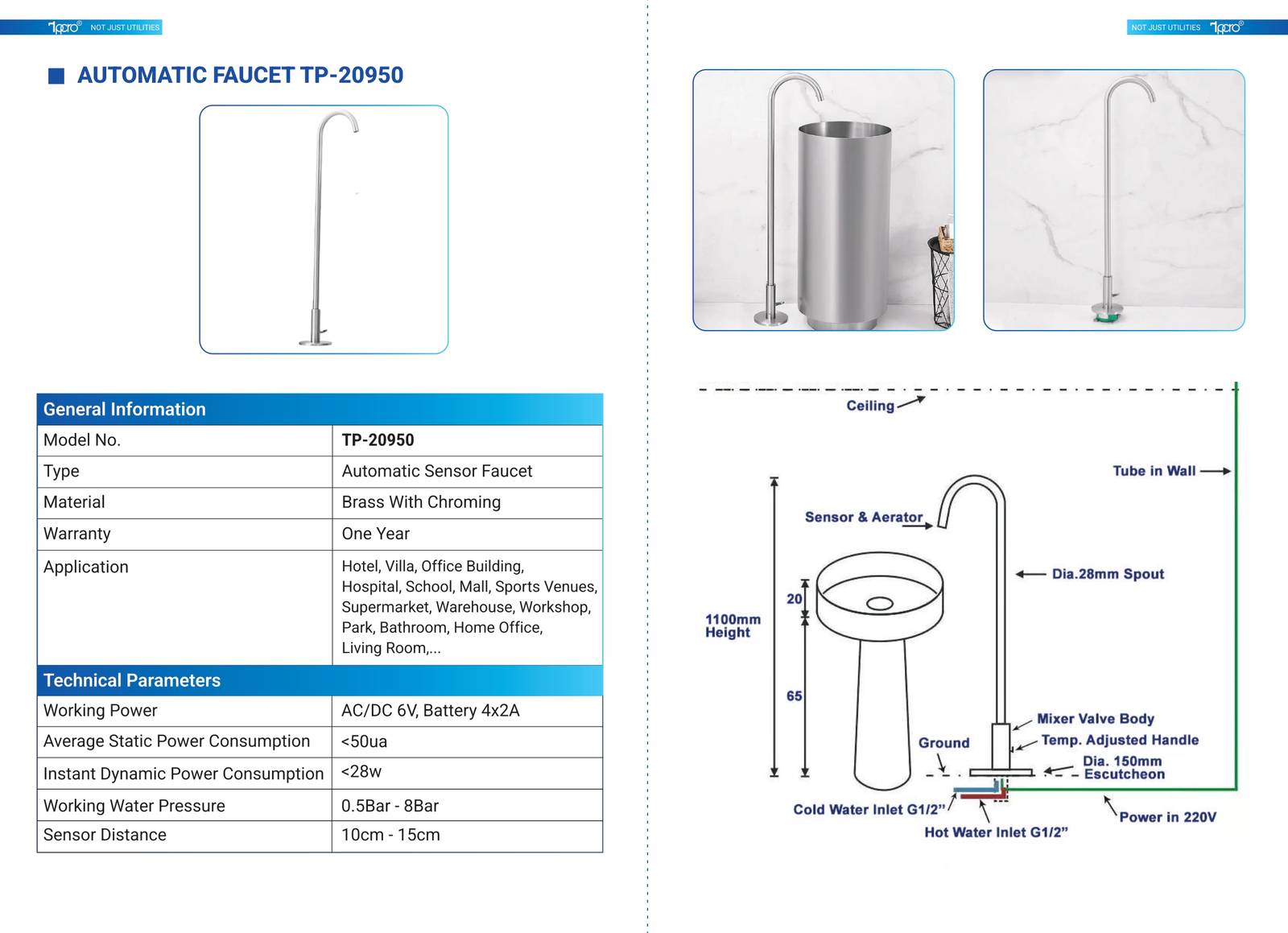 Thiết bị vệ sinh cảm ứng TPPRO Catalogue và Bảng giá mới nhất  /Page 23